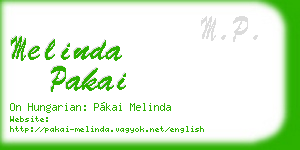 melinda pakai business card